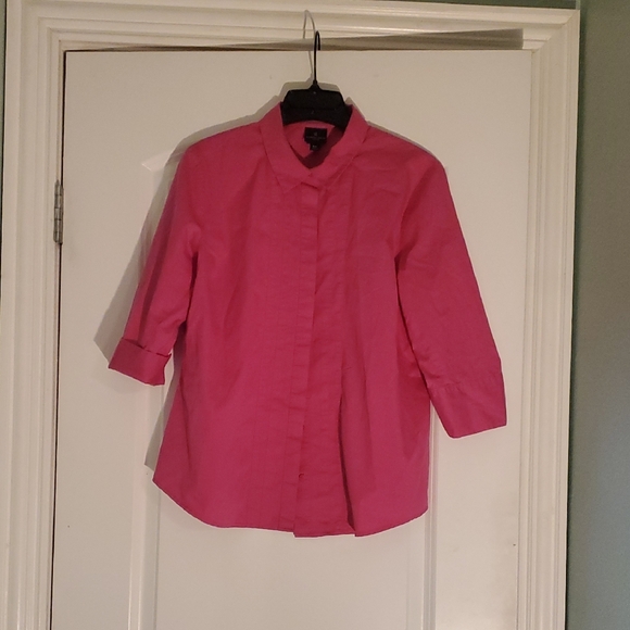 Worthington Tops - Worthington Pink Petite Button-Up Blouse